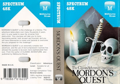 Mordon's Quest box art for ZX Spectrum
